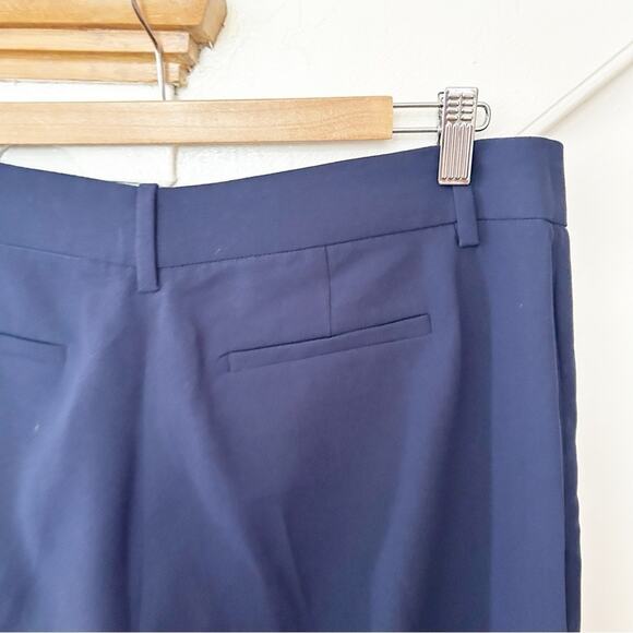 Joie Womens Straight Leg Pants Navy Blue Flat Front Pockets Career Workwear Sz 8 - Picture 4 of 6